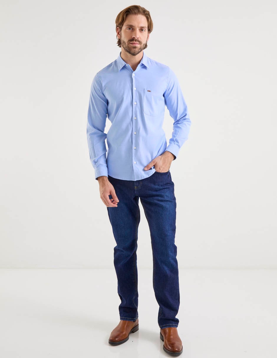 Jeans relaxed slim deslavado para hombre