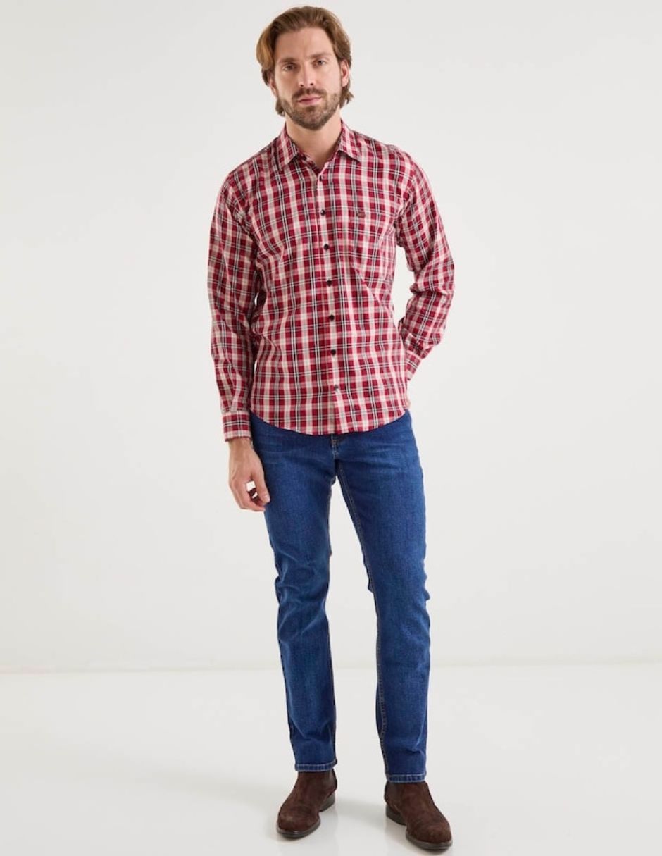 Jeans slim Lee lavado whisker para hombre