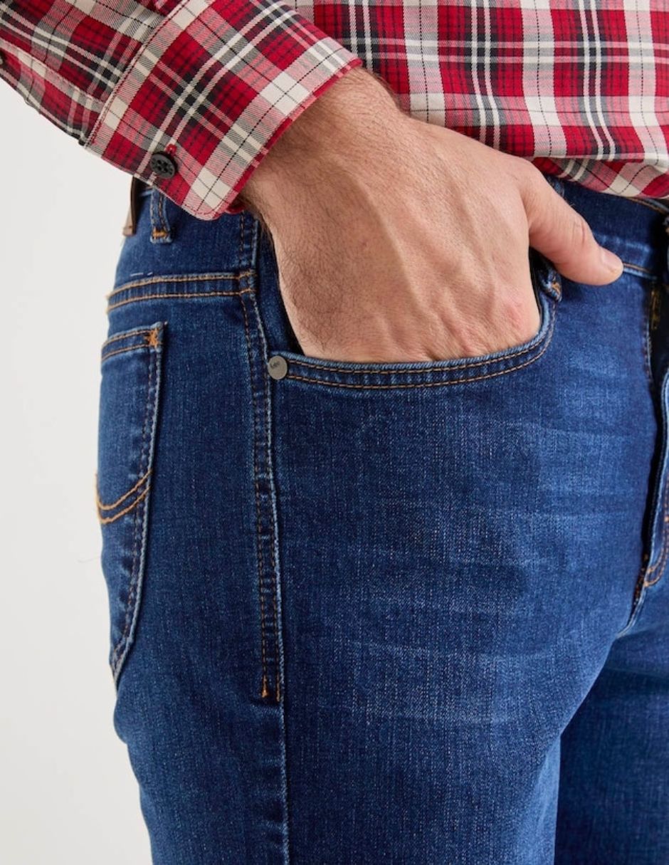 Jeans slim Lee lavado whisker para hombre