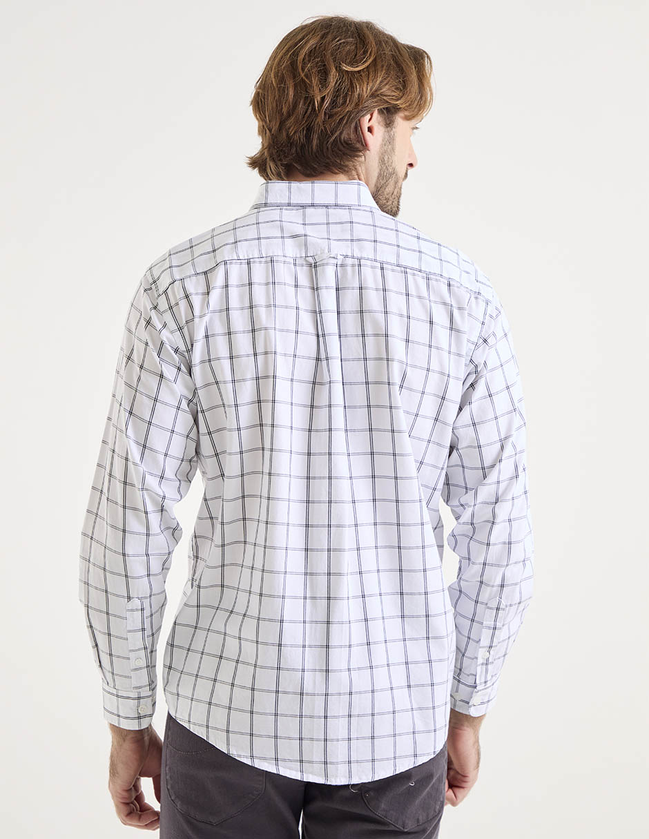 Camisa casual de algodón manga larga para hombre 2