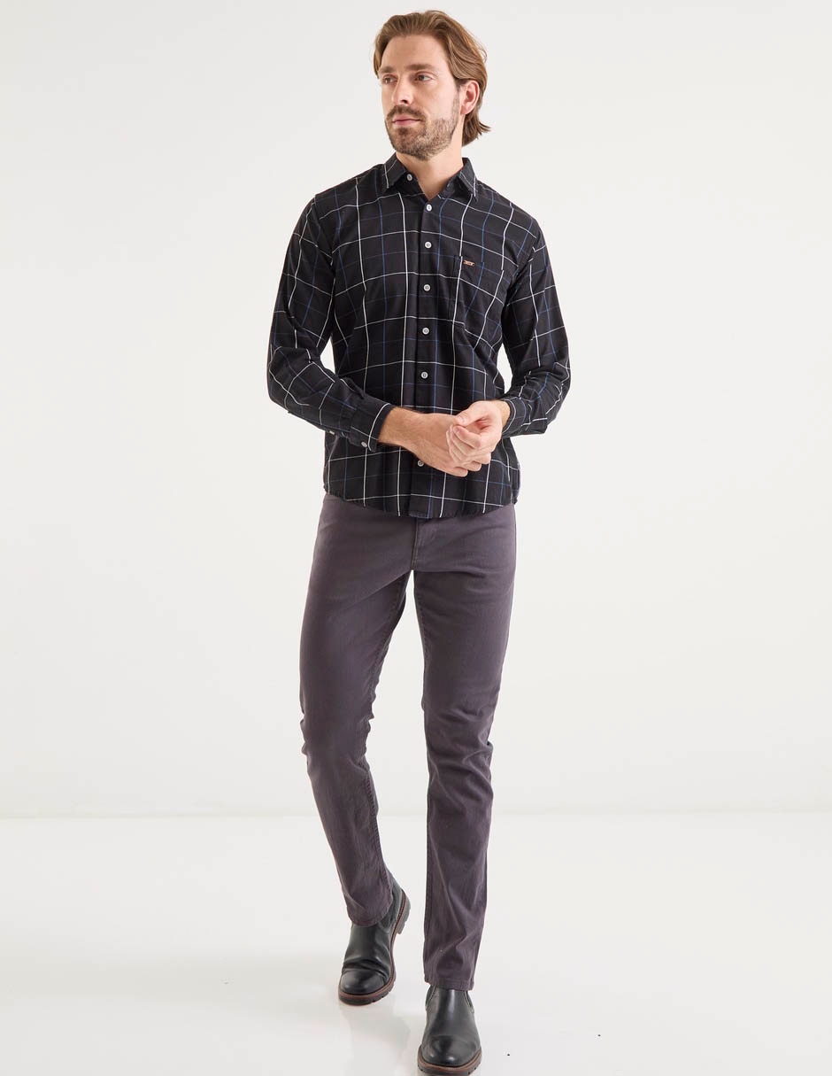 Camisa casual de algodón manga larga para hombre 3