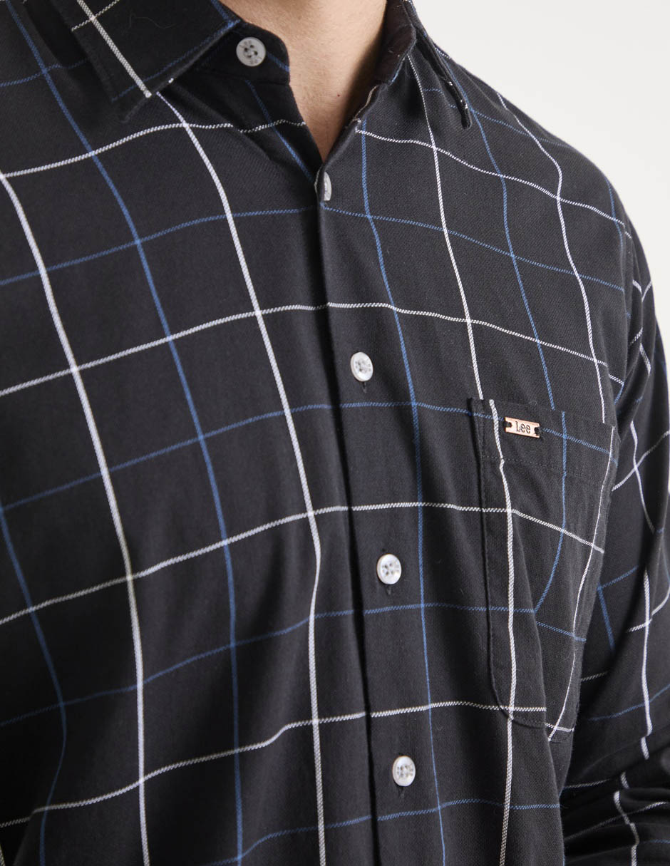 Camisa casual de algodón manga larga para hombre 2