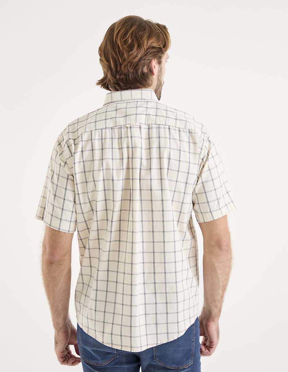 Camisa casual Lee de algodón manga corta para hombre
