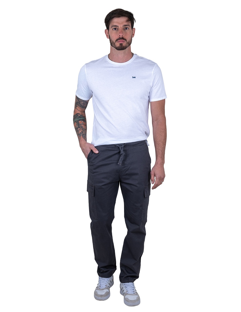 Pantalón jogger straight Lee de gabardina para hombre