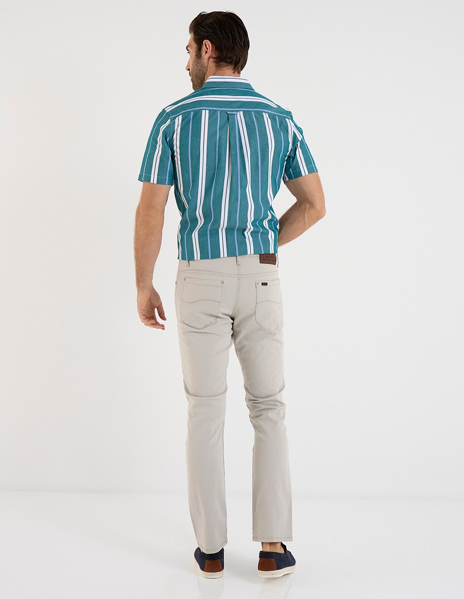 Pantalón chino recto Lee de gabardina para hombre