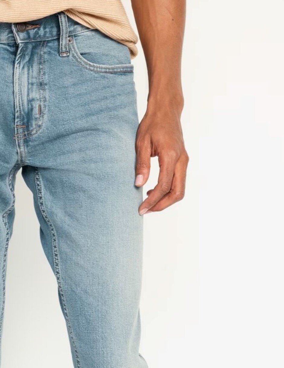 Jeans straight lavado claro para hombre 3