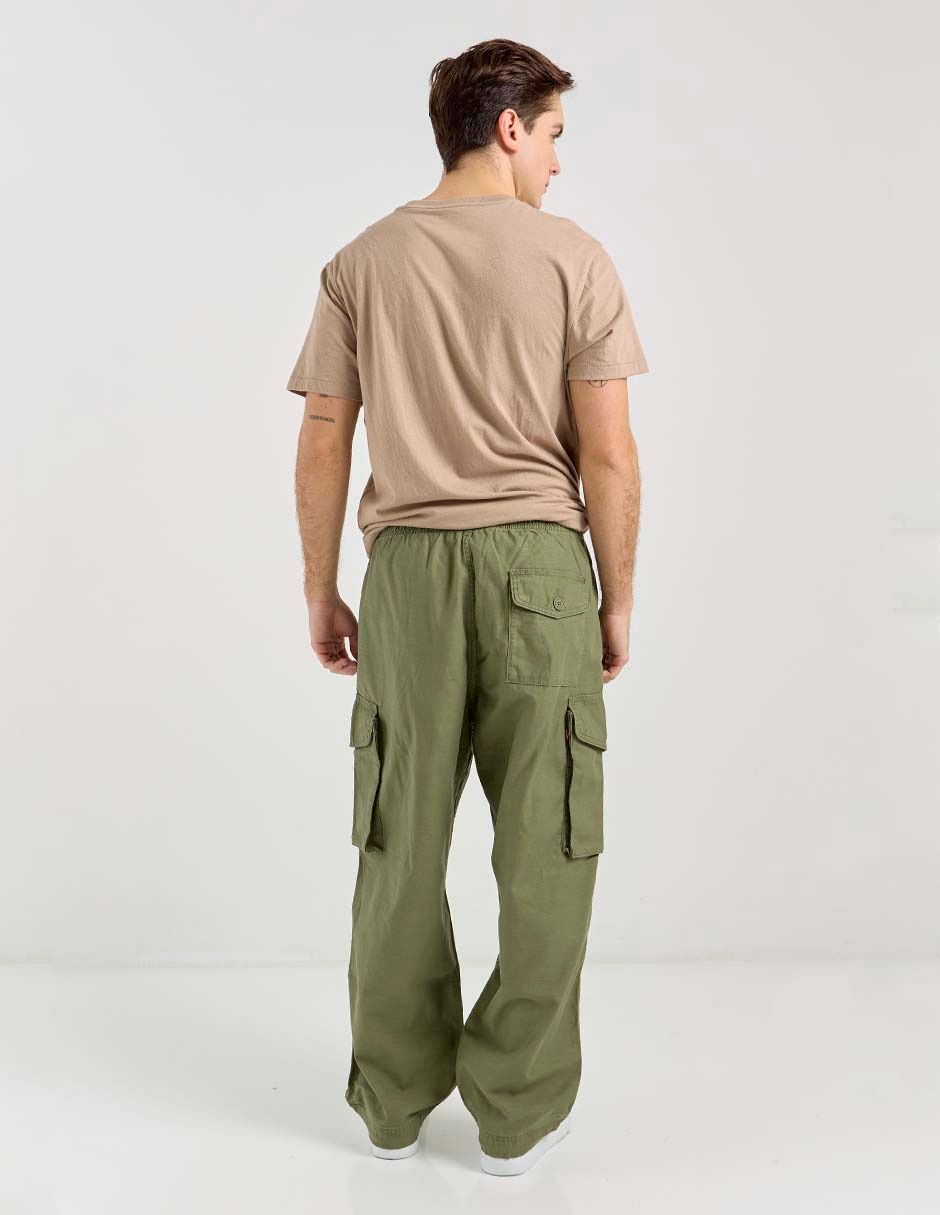 Pantalón cargo straight de algodón para hombre 2