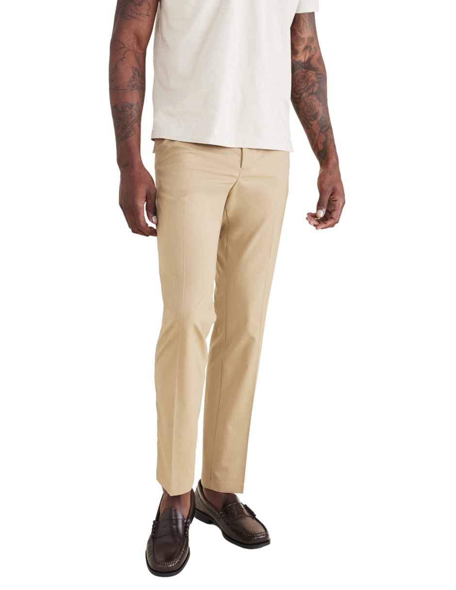 Pantalón de vestir chino slim de algodón para hombre Pantalón de vestir chino slim de algodón para hombre