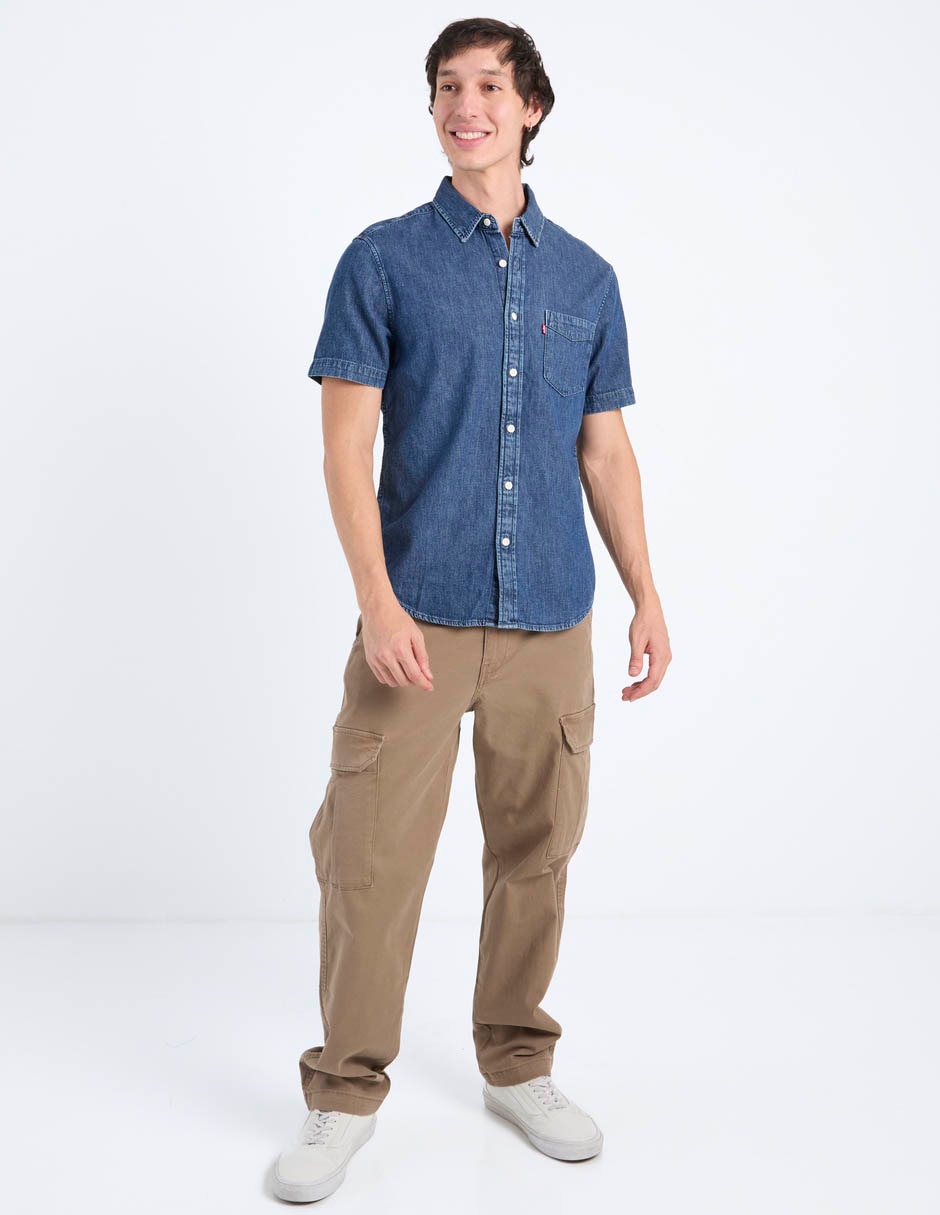 Camisa casual Levi´s de mezclilla manga corta para hombre