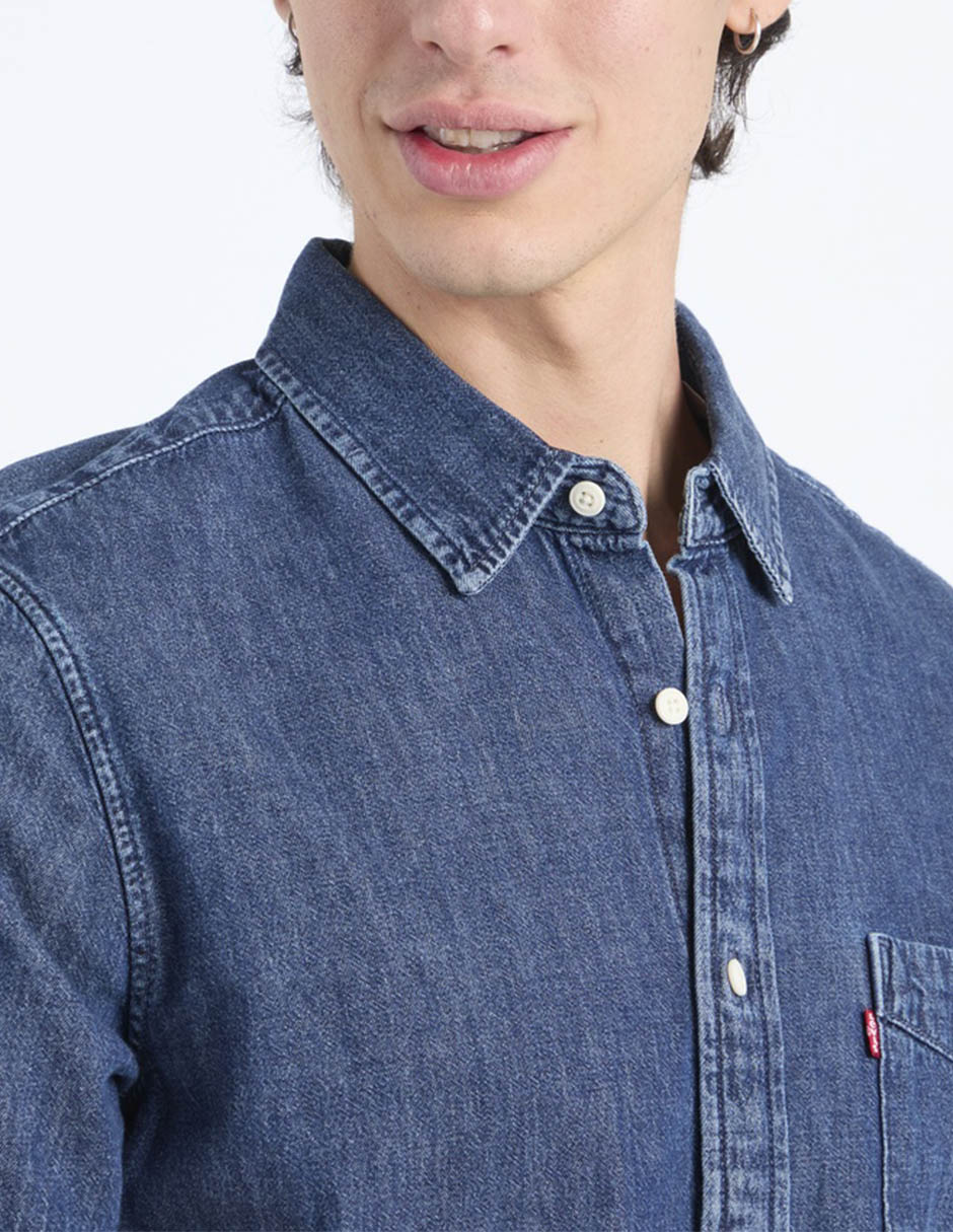Camisa casual Levi´s de mezclilla manga corta para hombre