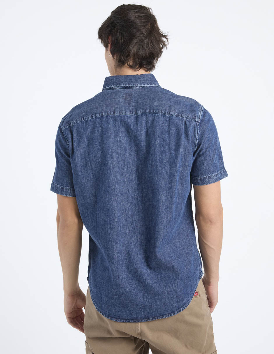 Camisa casual Levi´s de mezclilla manga corta para hombre