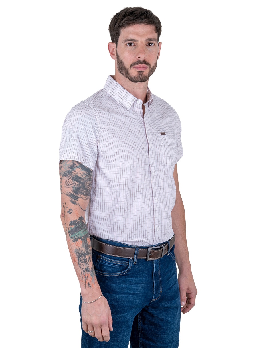 Camisa casual Lee manga corta para hombre