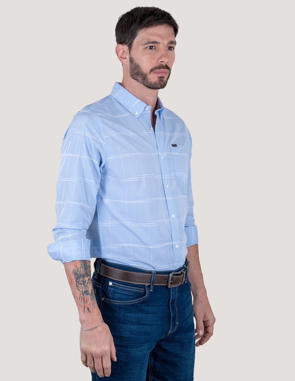 Camisa casual Lee manga larga para hombre