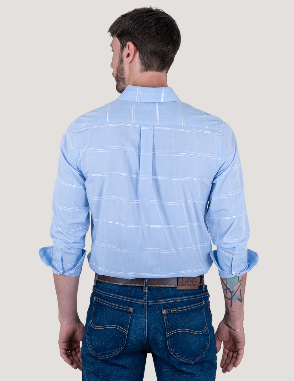 Camisa casual Lee manga larga para hombre