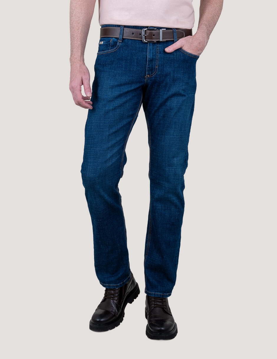 Jeans slim lavado stone wash para hombre
