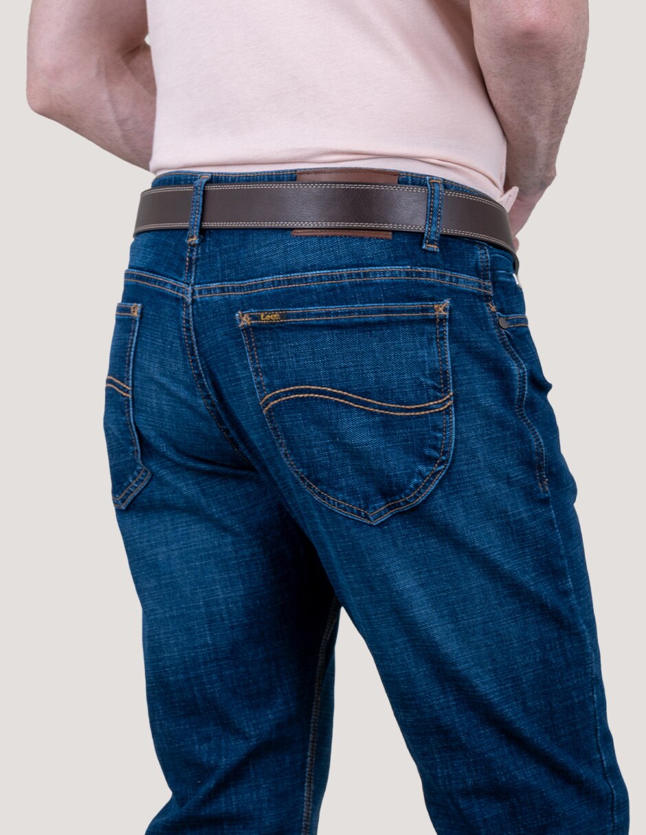 Jeans slim lavado stone wash para hombre 4