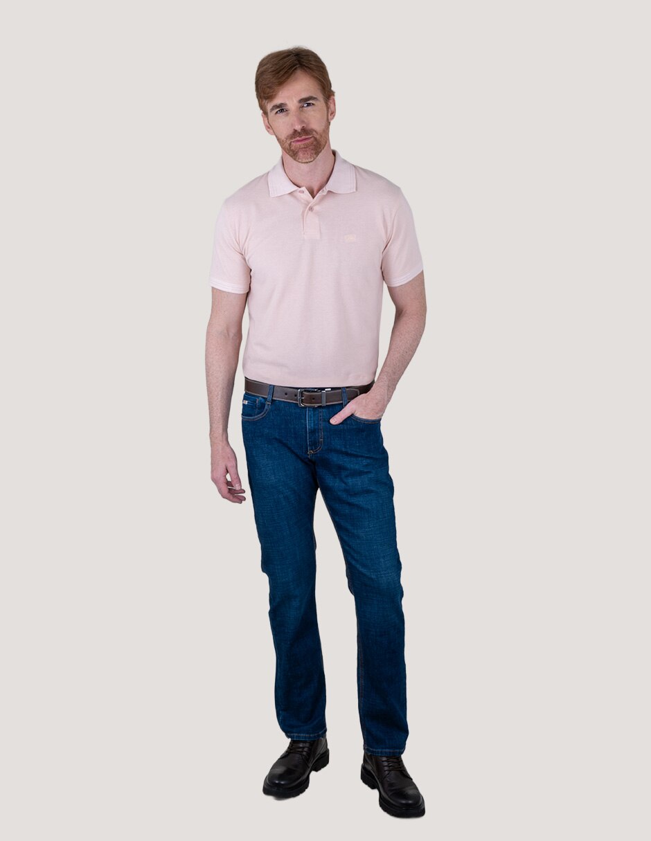 Jeans slim lavado stone wash para hombre 5