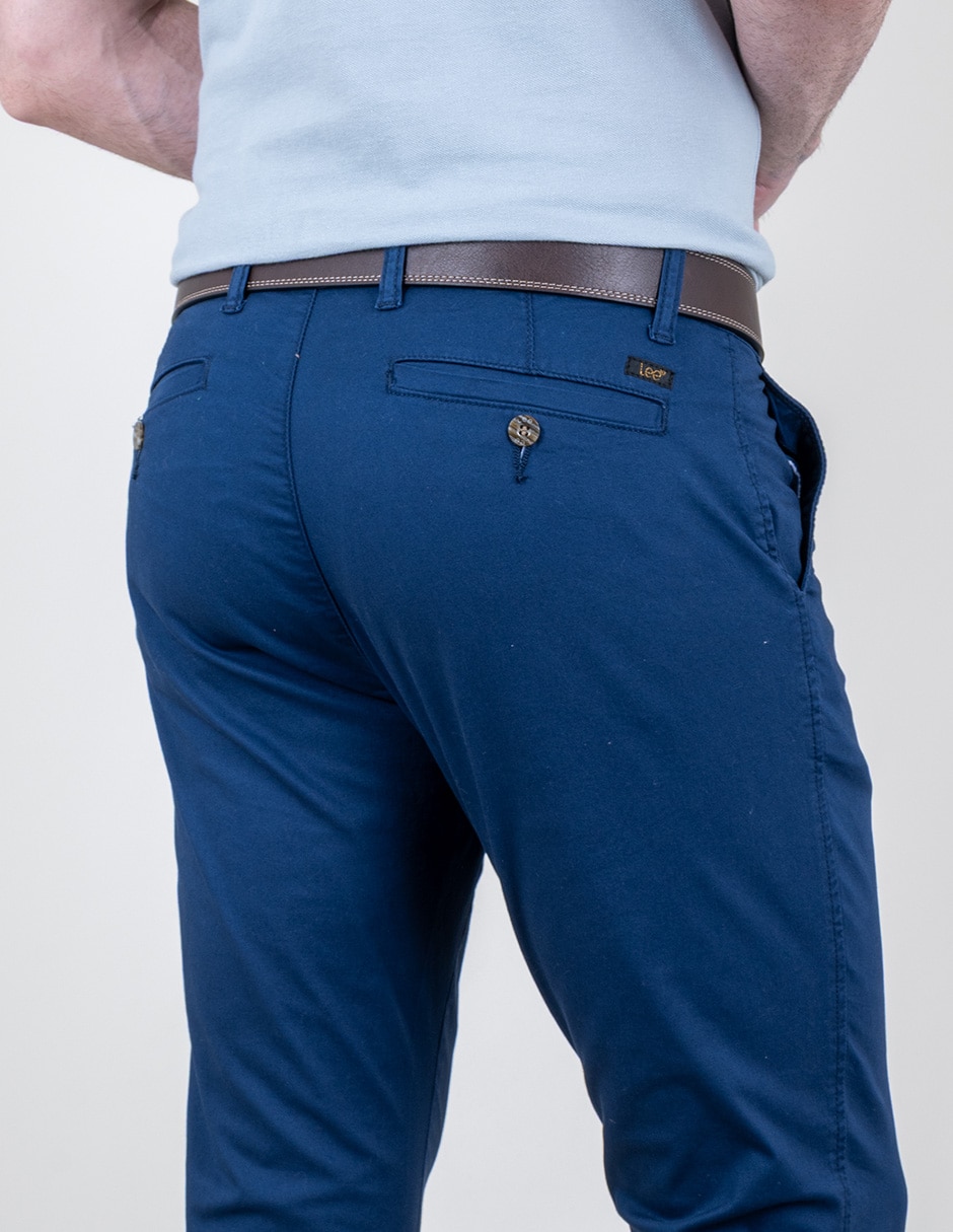Pantalón slim Lee de gabardina para hombre