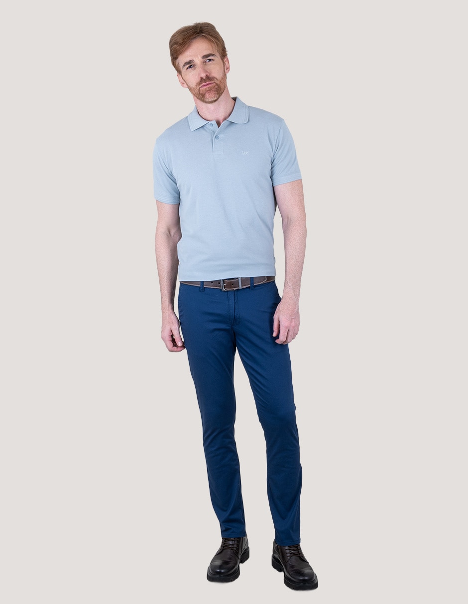 Pantalón slim Lee de gabardina para hombre