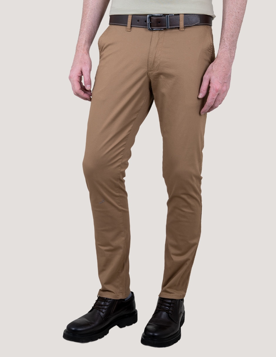 Pantalón casual slim Lee de gabardina para hombre