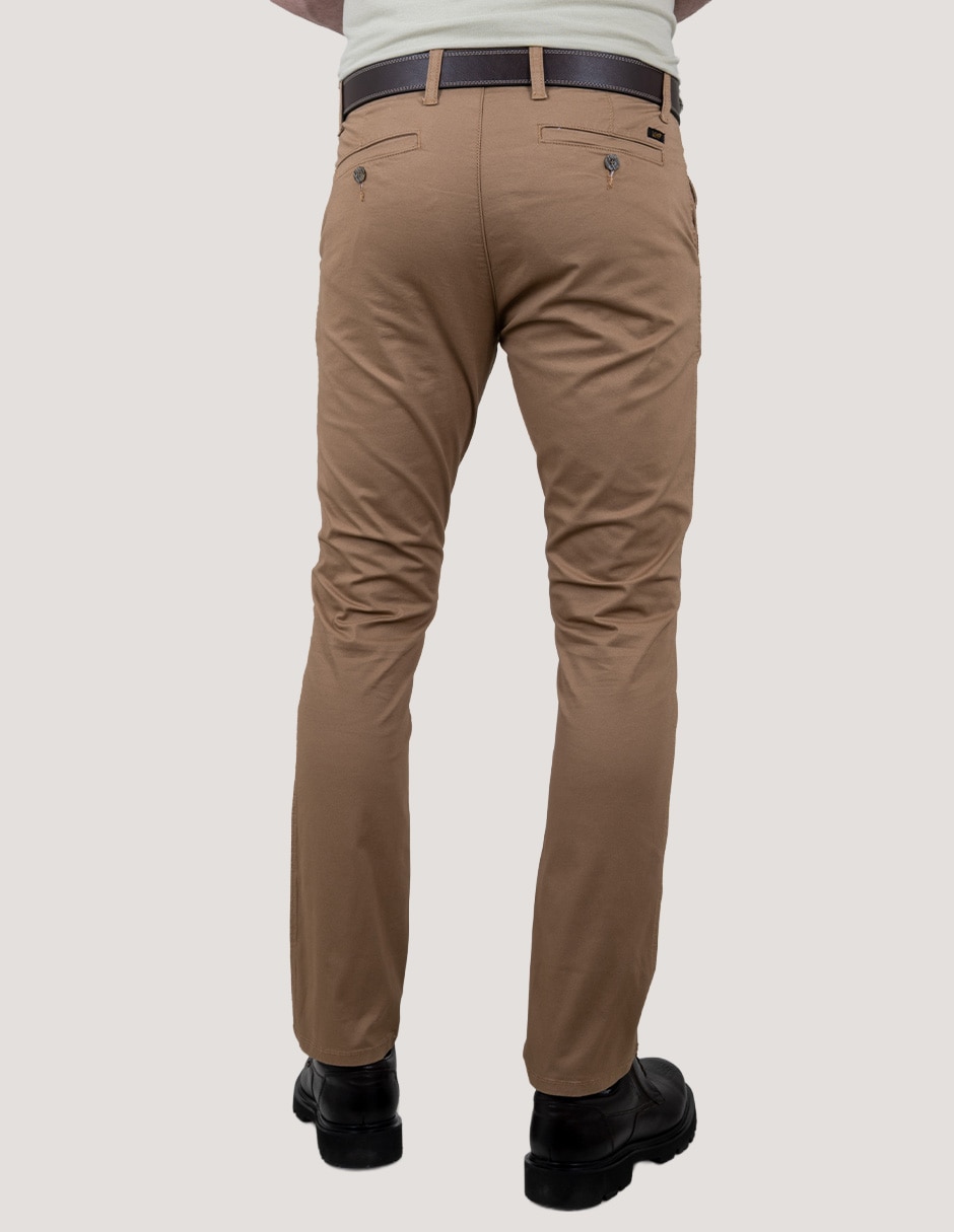Pantalón casual slim Lee de gabardina para hombre
