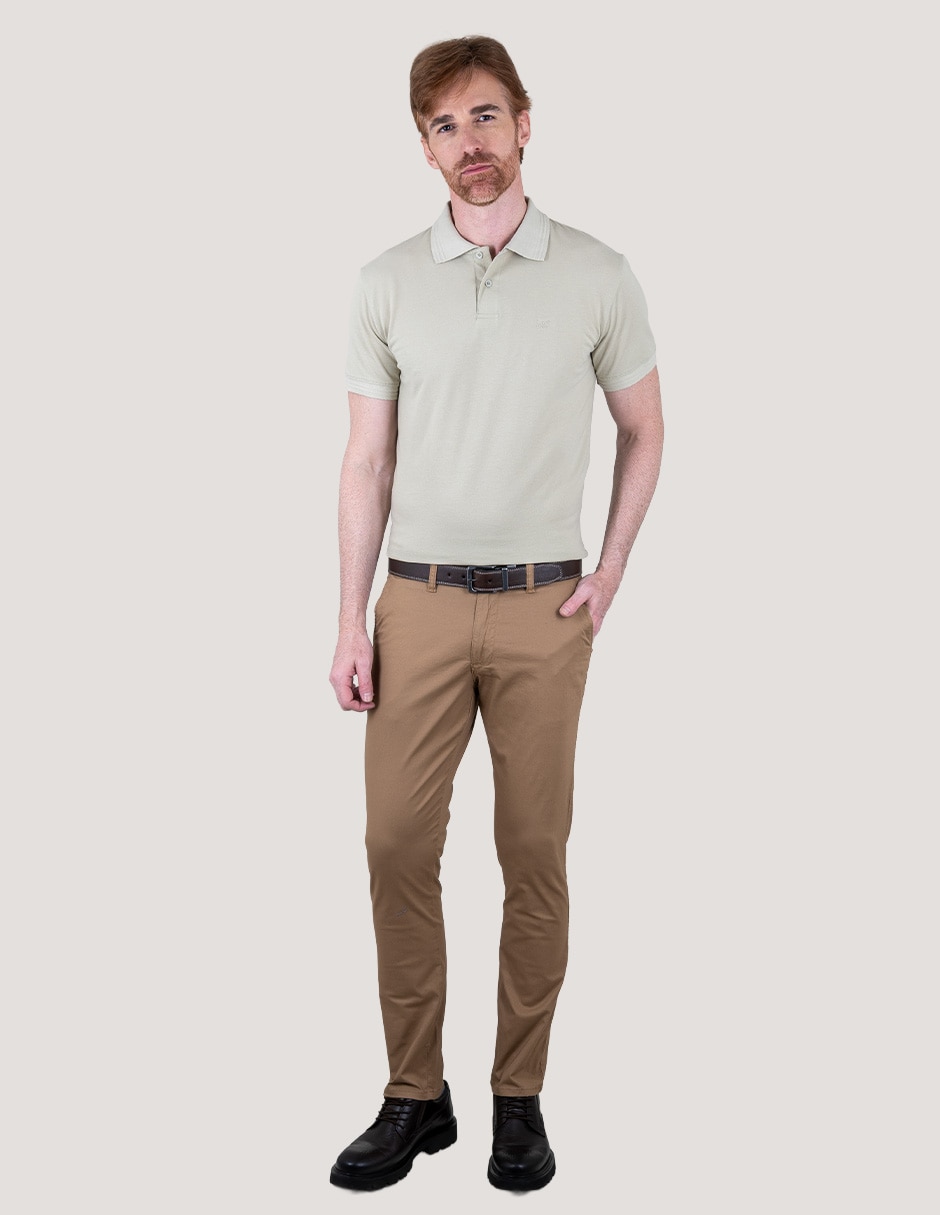 Pantalón casual slim Lee de gabardina para hombre