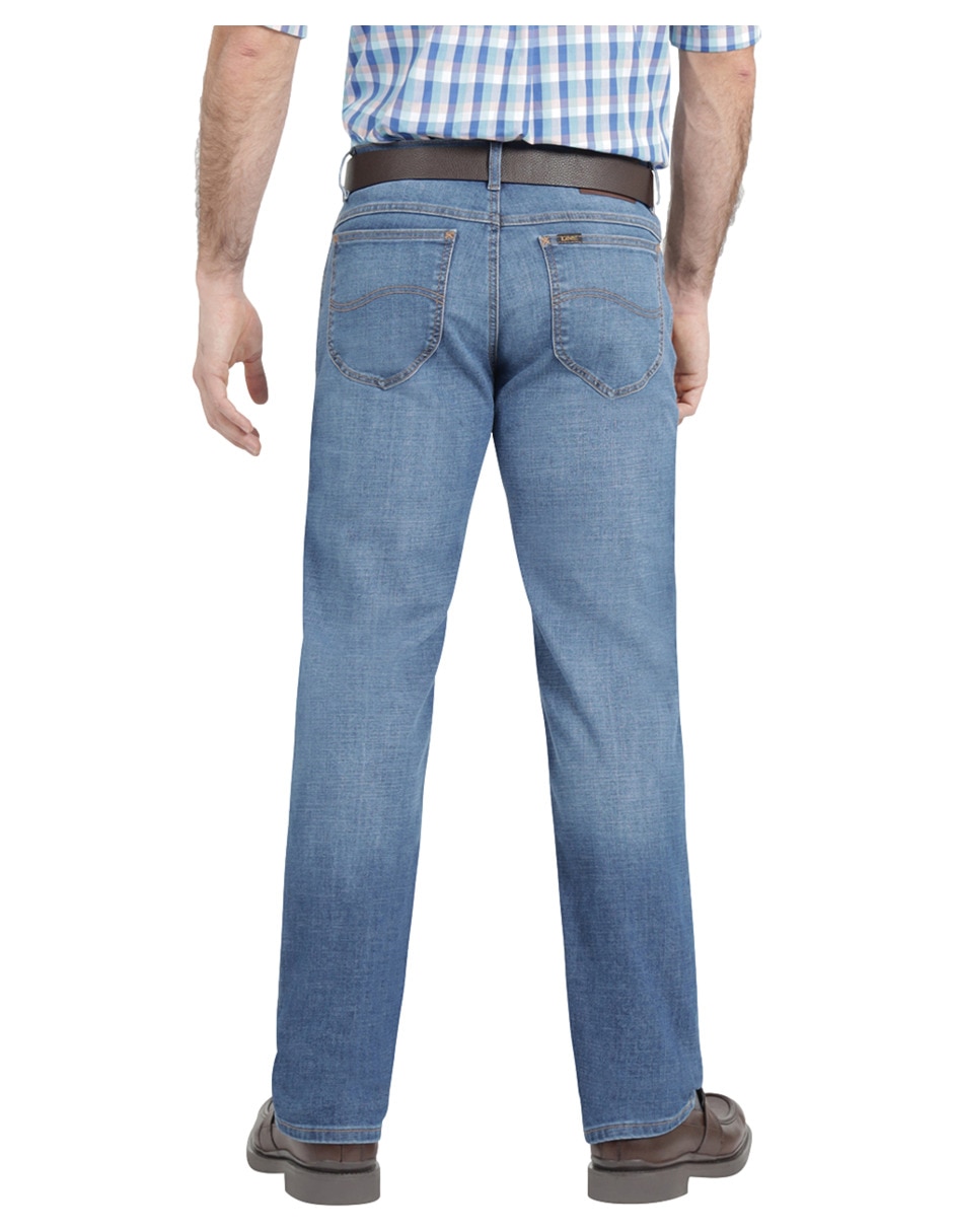 Jeans straight Lee 112369571 lavado whisker para hombre