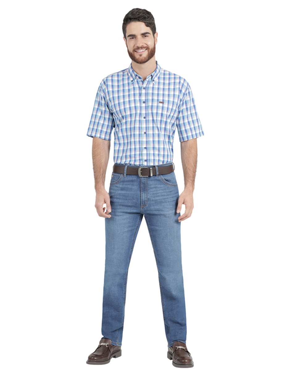 Jeans straight Lee 112369571 lavado whisker para hombre
