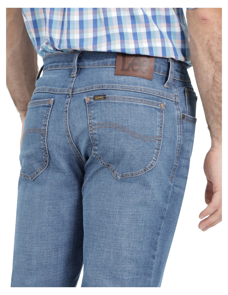 Jeans straight Lee 112369571 lavado whisker para hombre