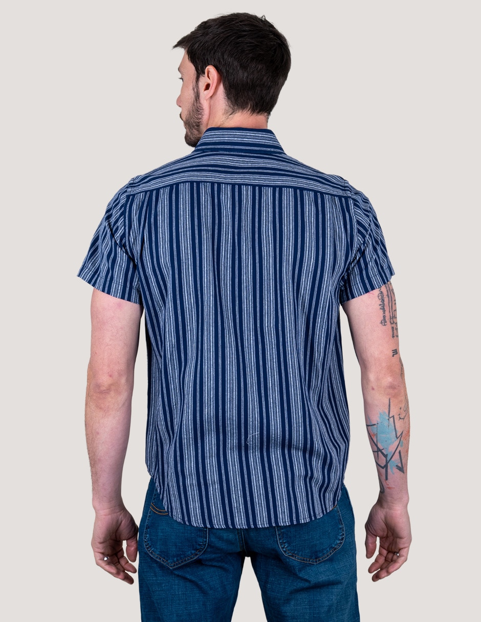 Camisa casual Lee de algodón manga corta para hombre