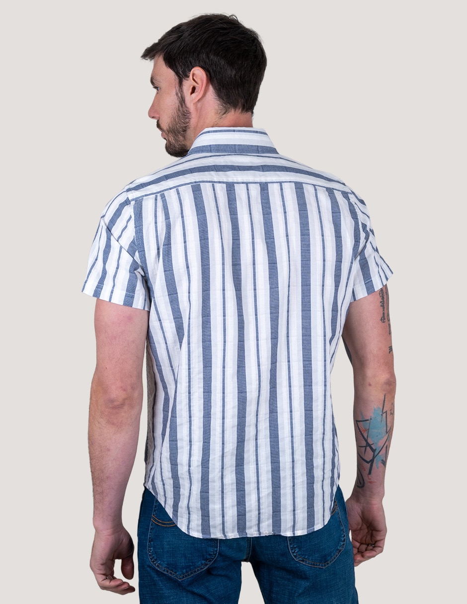 Camisa casual Lee de algodón manga corta para hombre