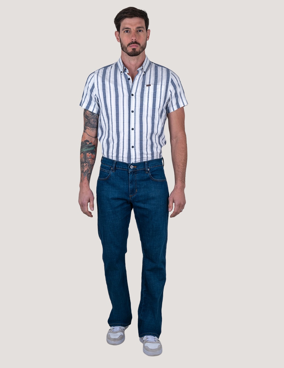 Jeans boot lavado whisker para hombre 9
