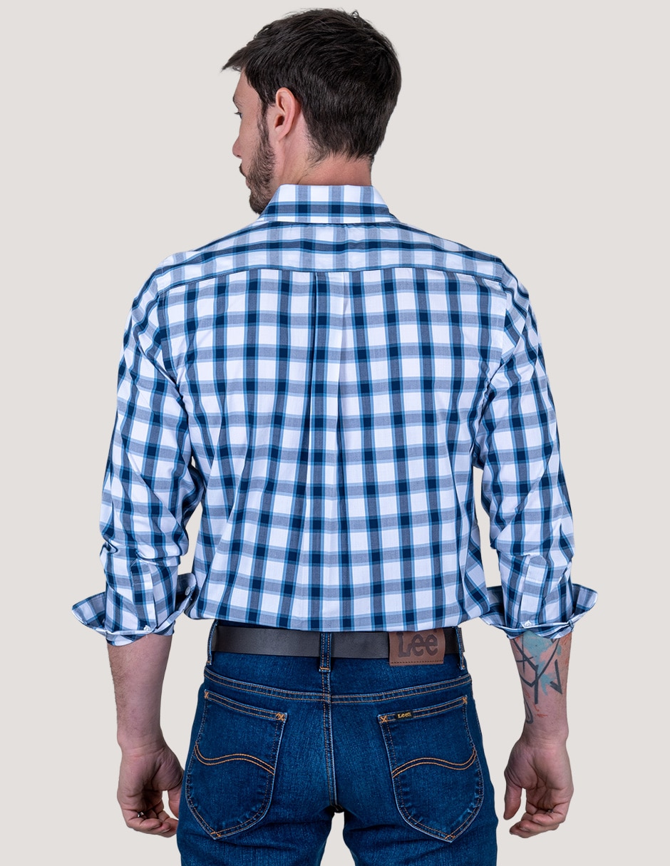 Camisa casual Lee manga larga para hombre