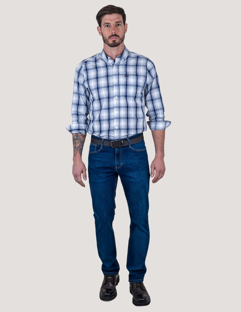 Camisa casual Lee manga larga para hombre