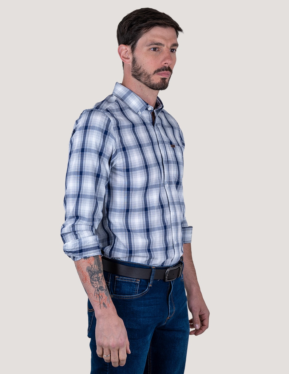 Camisa casual Lee manga larga para hombre