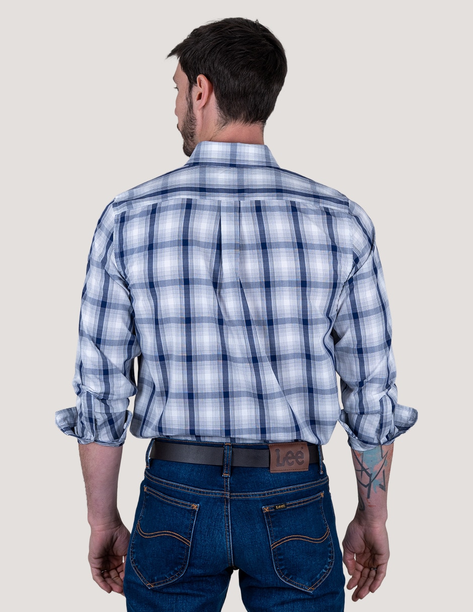 Camisa casual Lee manga larga para hombre