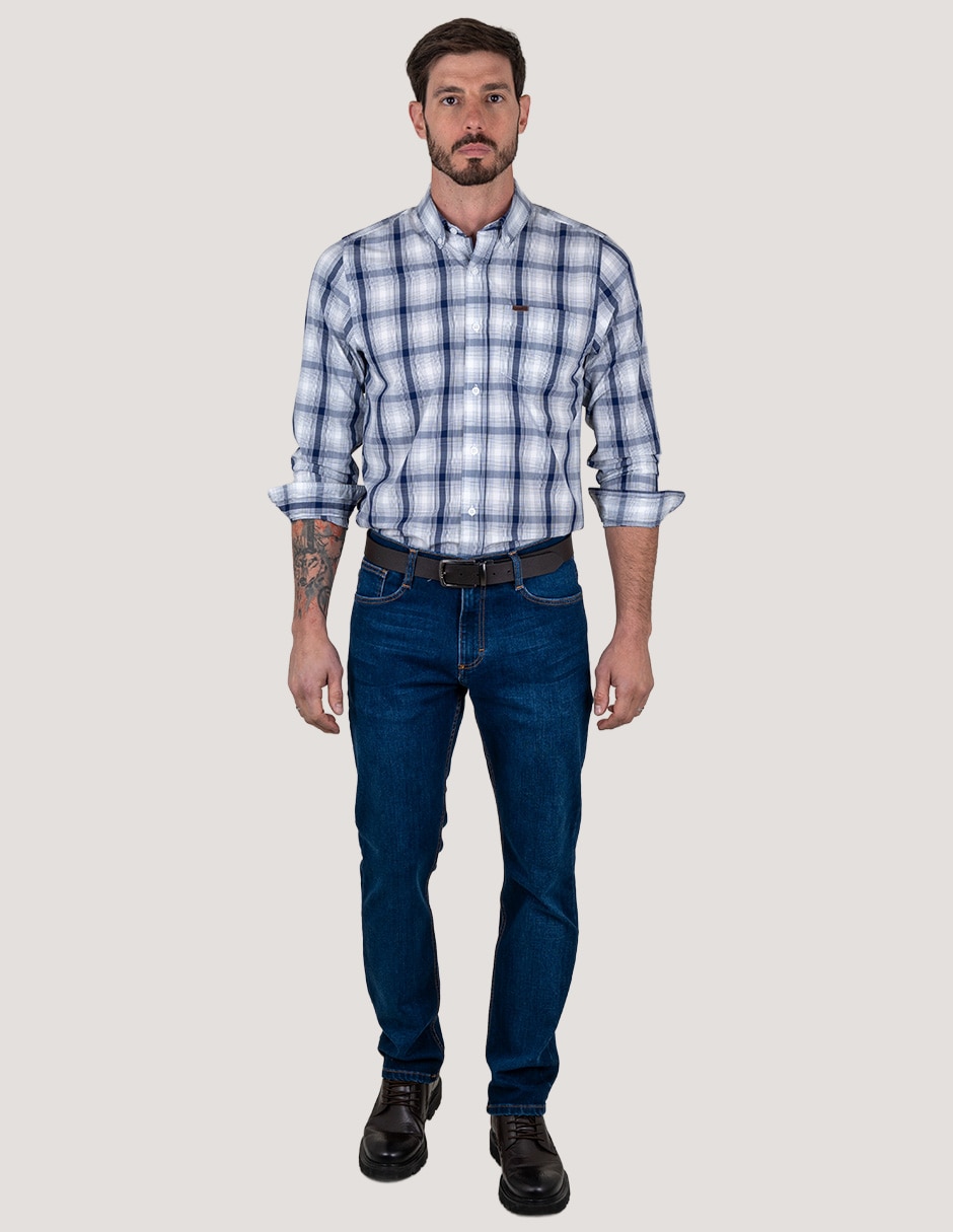 Camisa casual Lee manga larga para hombre