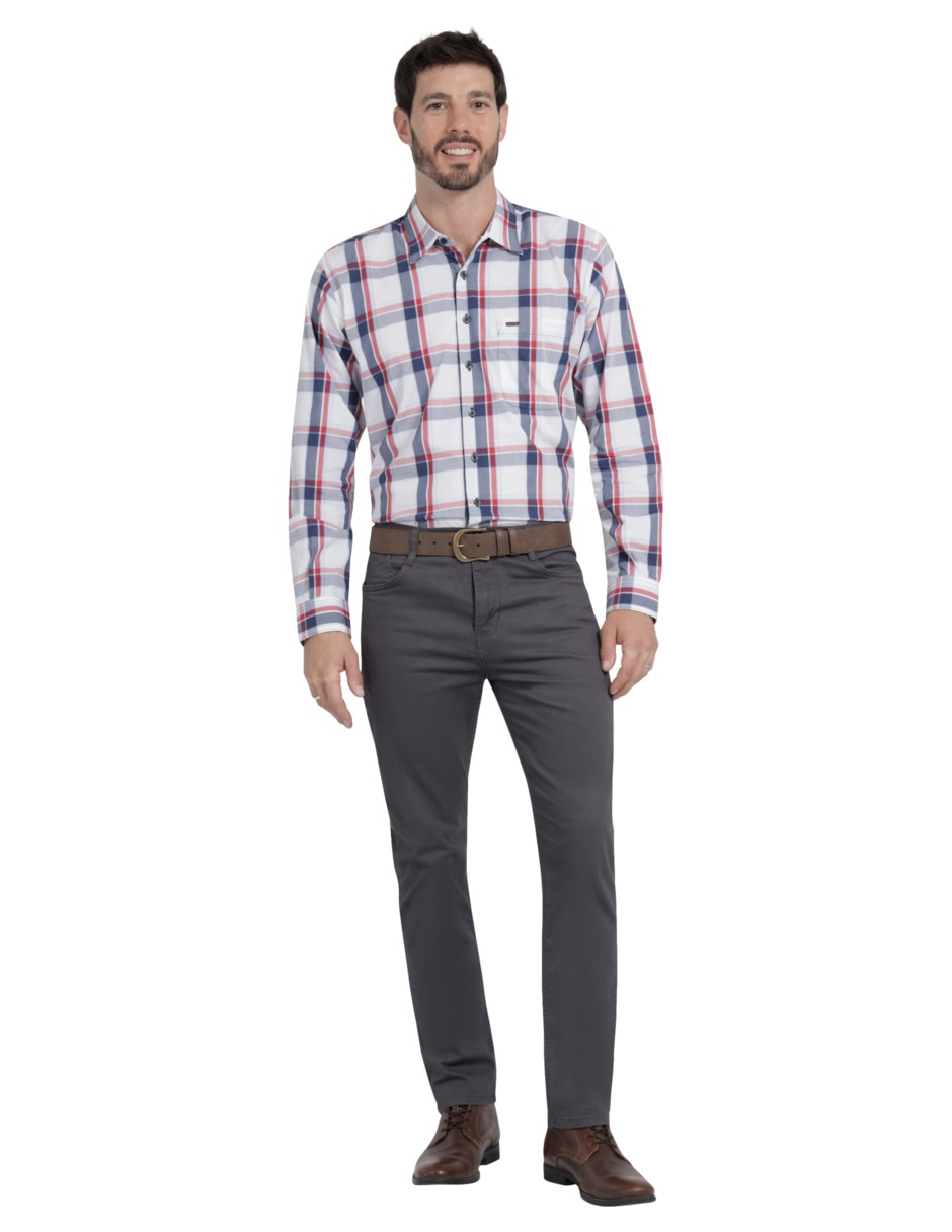 Pantalón slim de gabardina para hombre 3