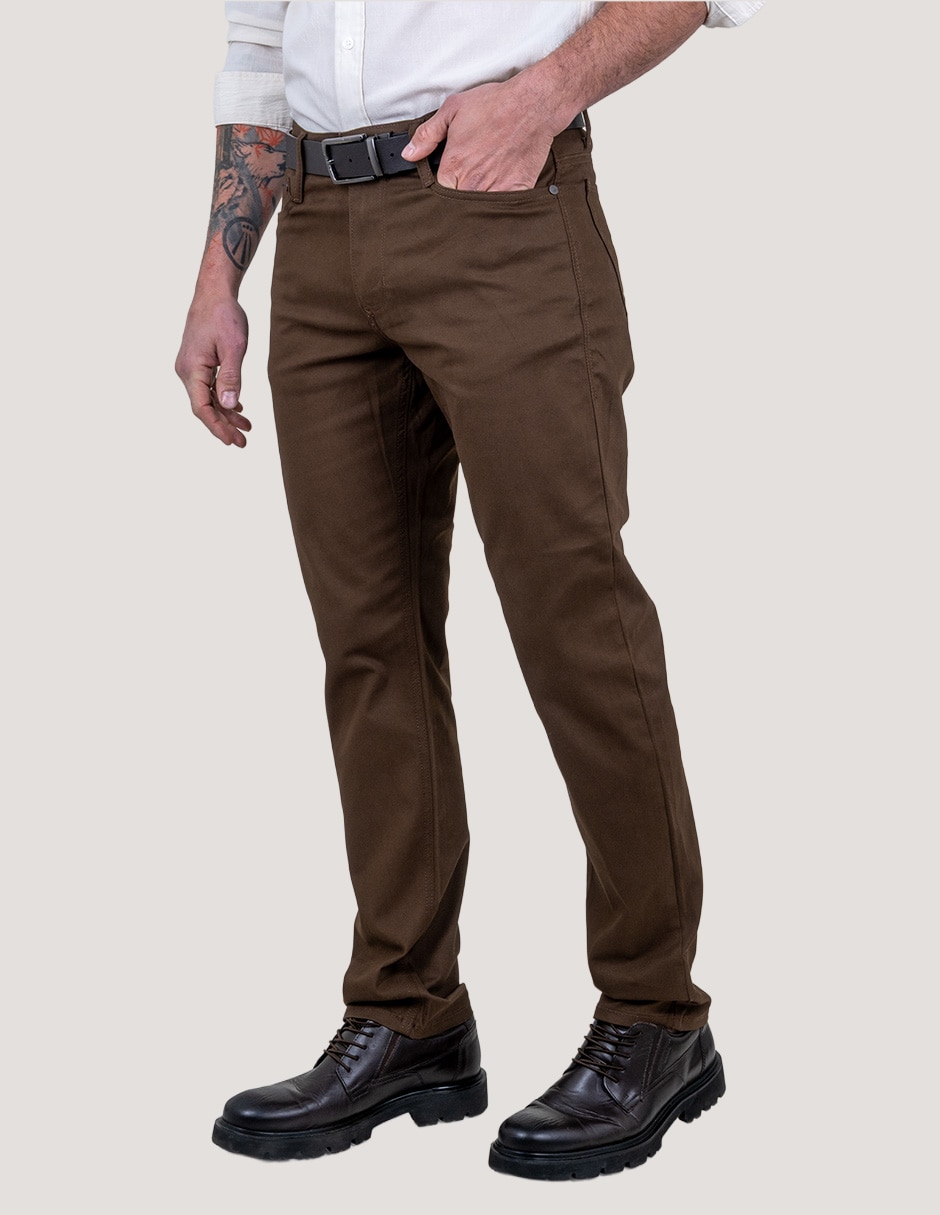 Pantalón slim de gabardina para hombre 2