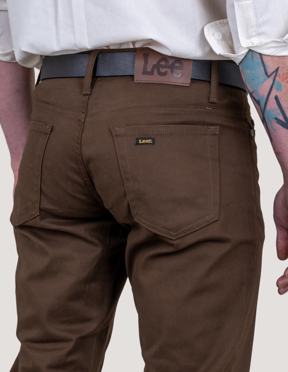 Pantalón slim de gabardina para hombre 4