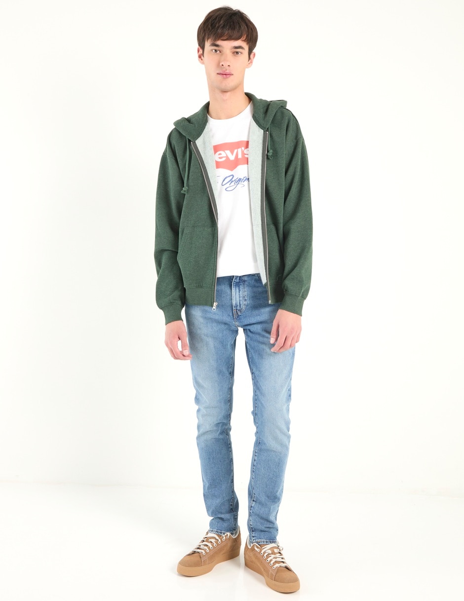 Jeans straight deslavado para hombre 2