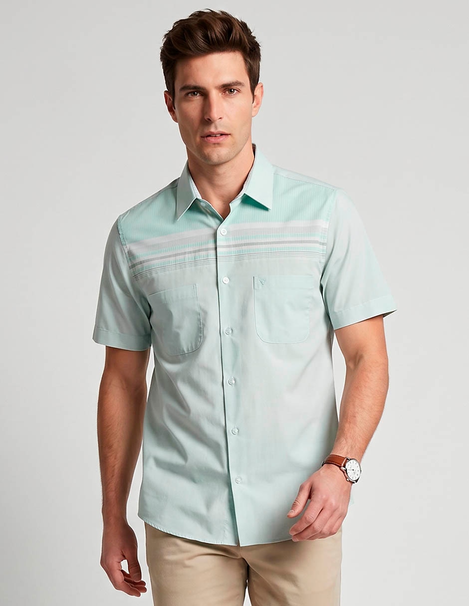 Camisa casual manga corta para hombre 1
