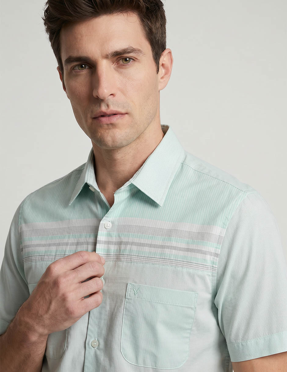 Camisa casual manga corta para hombre 3