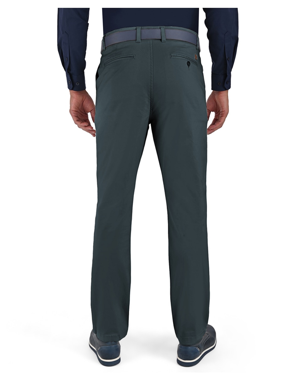 Pantalón casual slim de gabardina para hombre