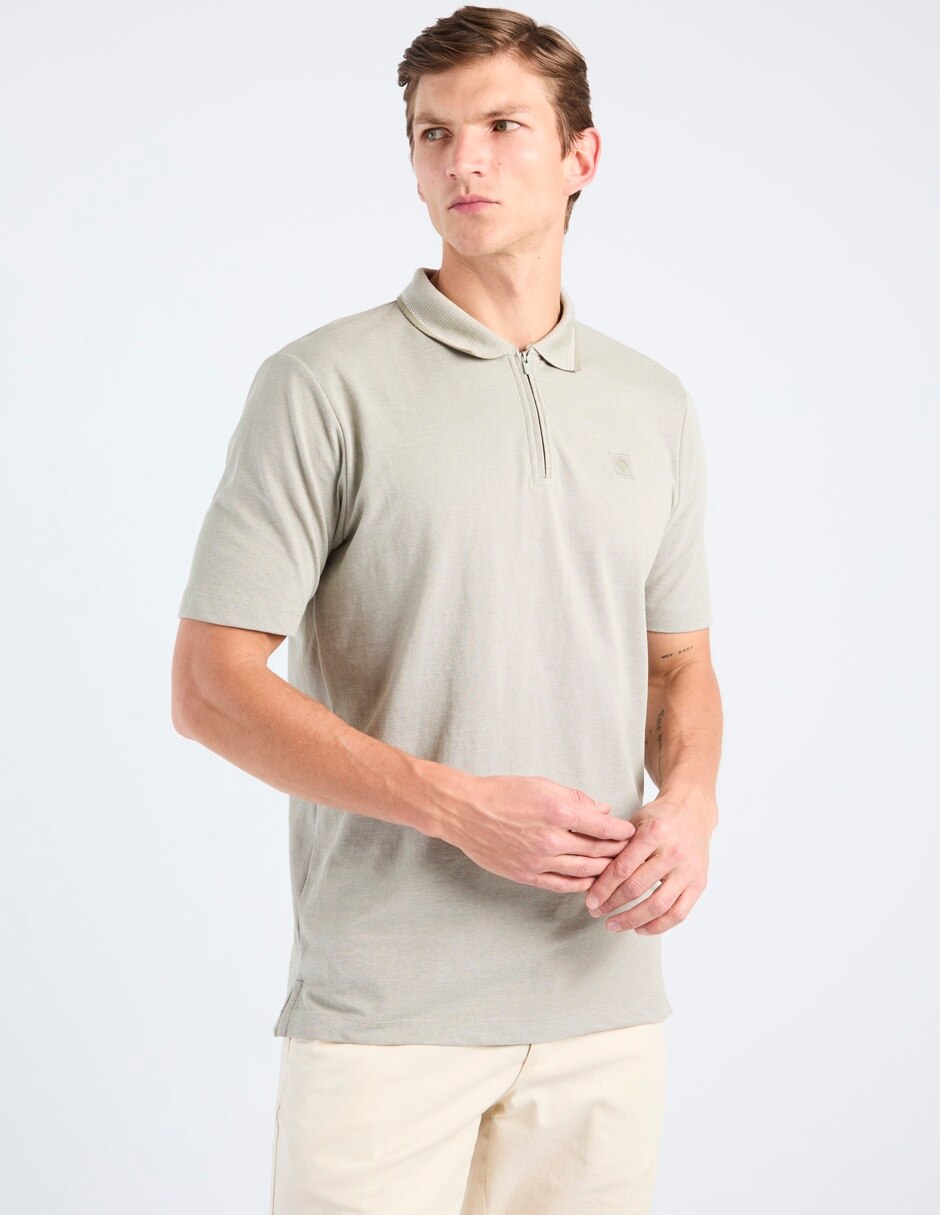 Playera tipo polo point zero para hombre