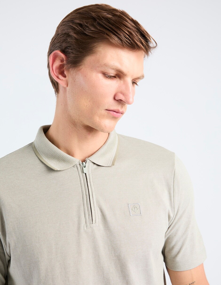 Playera tipo polo point zero para hombre
