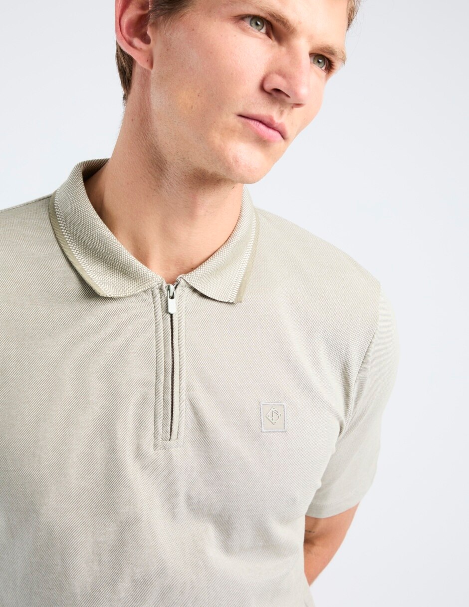 Playera tipo polo point zero para hombre