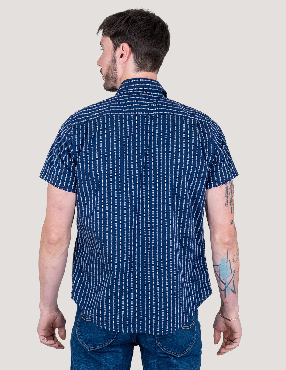 Camisa casual Lee de algodón manga corta para hombre