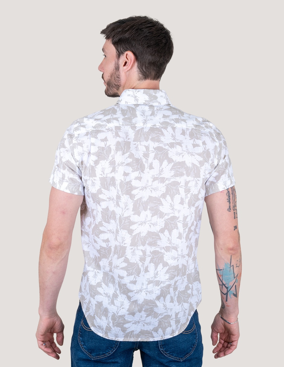 Camisa casual Lee de algodón manga corta para hombre