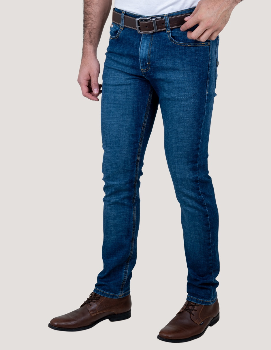 Jeans slim Lee Quality Genuine lavado whisker para hombre